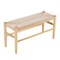 Natural Wood Paper Rope Bench with Steel and Oak Frame, Non-Slip Feet